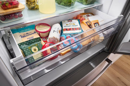 Réfrigérateur KitchenAid de 36 po et de 20 pi3 de profondeur comptoir à portes françaises - blanc - KRFC136RWH | KRFC13WH