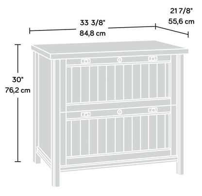Classeur latéral Retta de 33,39 po à 2 tiroirs - chêne café