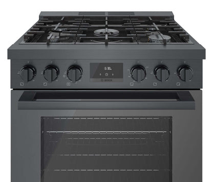 Bosch Série 800 3,7 Cu. Fort. Cuisinière à gaz autoportante de style industriel - HGS8045UC | Cuisinière à gaz amovible Bosch de série 800 de 3,7 pi3 de style industriel - HGS8045UC | HGS8045U