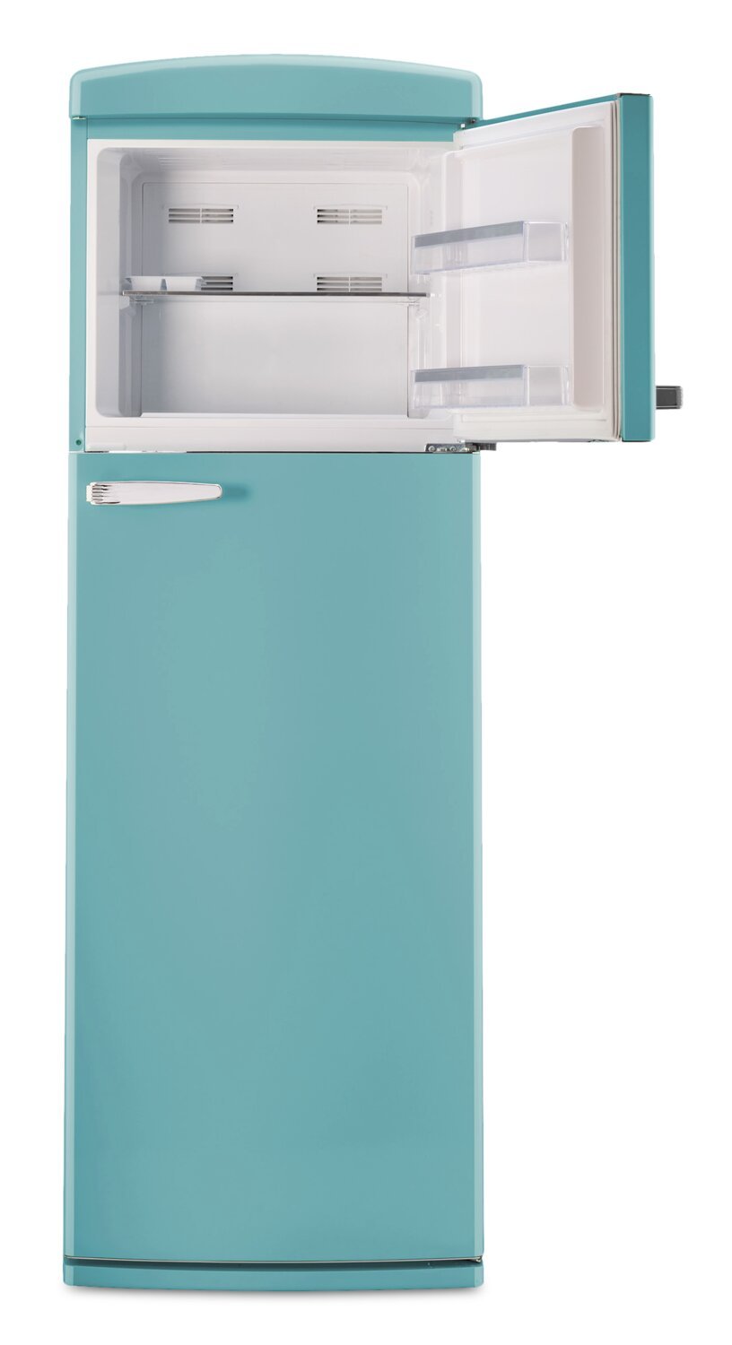 Unique Classic Retro 24 11 Cu Ft. Top Freezer Refrigerator – Ocean Mist Turquoise - UNQ-310L T TM | Réfrigérateur Classic Rétro d’Unique de 24 po et de 11 pi3 à congélateur supérieur - turquoise brume marine - UNQ-310L T TM