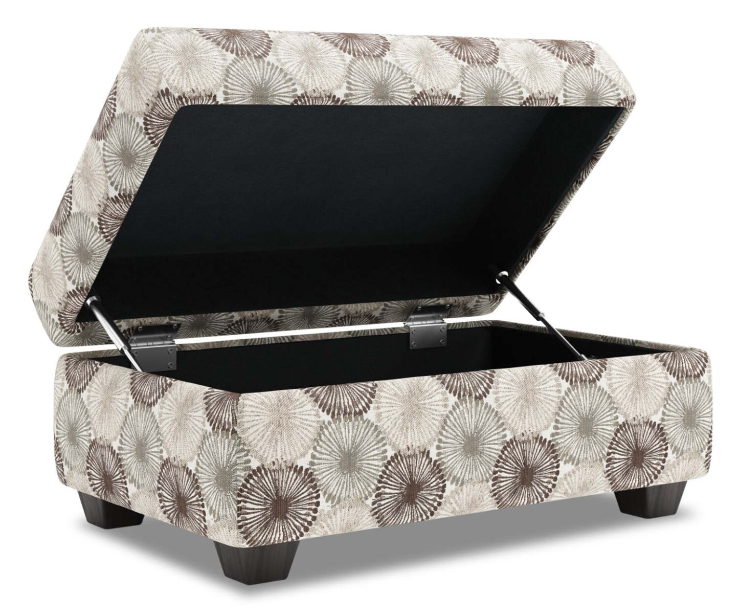 Fabriqué au Canada Pouf de rangement personnalisable Sofa Lab The Trunk 39 en tissu - Pierre multicolore | Pouf de rangement The Trunk de Sofa Lab de 39 po fabriqué au Canada en tissu - Pierre multicolore | TRUN1158