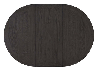 Ensemble de salle à manger Dena 5 pièces avec table et chaises, extension 42-60 W, rond - Gris tourterelle | Ensemble de salle à manger Dena 5 pièces avec table ronde, rallonge de 42 po à 60 po (L) et chaises - gris tourterelle