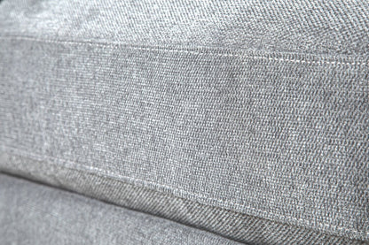 Sofa sectionnel modulaire Evolve de Scott Living 4 pièces en tissu d’apparence lin avec coussins en duvet et plumes - gris