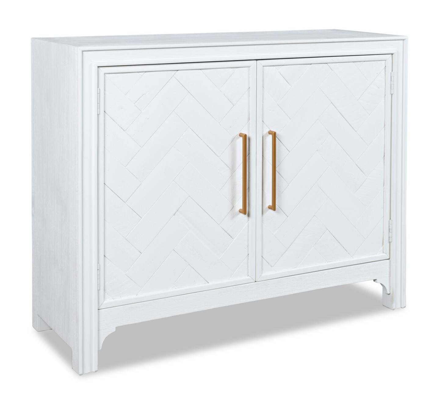 Armoire d'appoint en bois massif Keena 40 - Blanc|Armoire décorative Keena de 40 po en bois massif - blanche