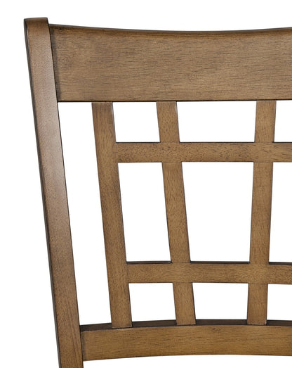 Dena 5pc Counter-Height Dining Set with Table & 4 Chairs, 42-60W Extension, Round  - Oak Brown | Ensemble de salle à manger Dena 5 pièces de hauteur comptoir avec table ronde, rallonge de 42 po à 60 po (L) et 4 chaises - chêne brun