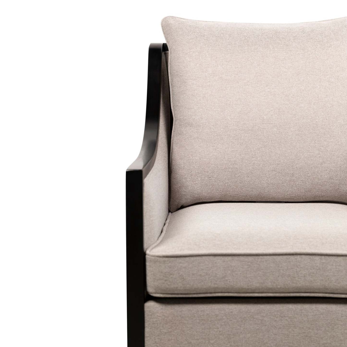 Posh 28.14 Fabric Accent Chair with Removable Back and Seat Cushions and Wood Legs - Beige | Fauteuil d’appoint Posh de 28,14 po en tissu avec coussins de dossier et de siège amovibles et pattes en bois - beige