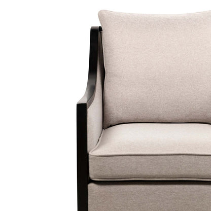 Posh 28.14 Fabric Accent Chair with Removable Back and Seat Cushions and Wood Legs - Beige | Fauteuil d’appoint Posh de 28,14 po en tissu avec coussins de dossier et de siège amovibles et pattes en bois - beige