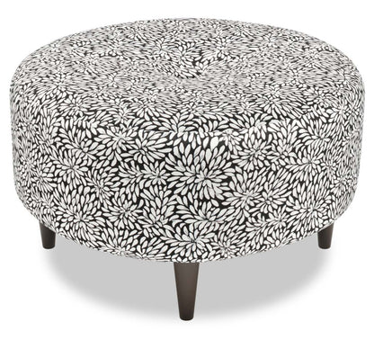 Pouf The Curve 31 en tissu, fabriqué au Canada par Sofa Lab (CURV1146) | Personnalisable