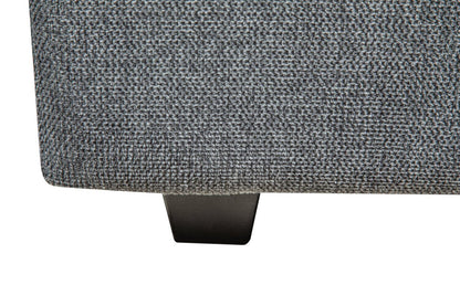 Scott Living Evolve Modular 39.5 Linen-Look Fabric Storage Ottoman with Feather Down Cushion - Charcoal Grey | Pouf de rangement modulaire Evolve de Scott Living de 39,5 po en tissu d’apparence lin avec coussin en duvet et plumes - gris anthracite