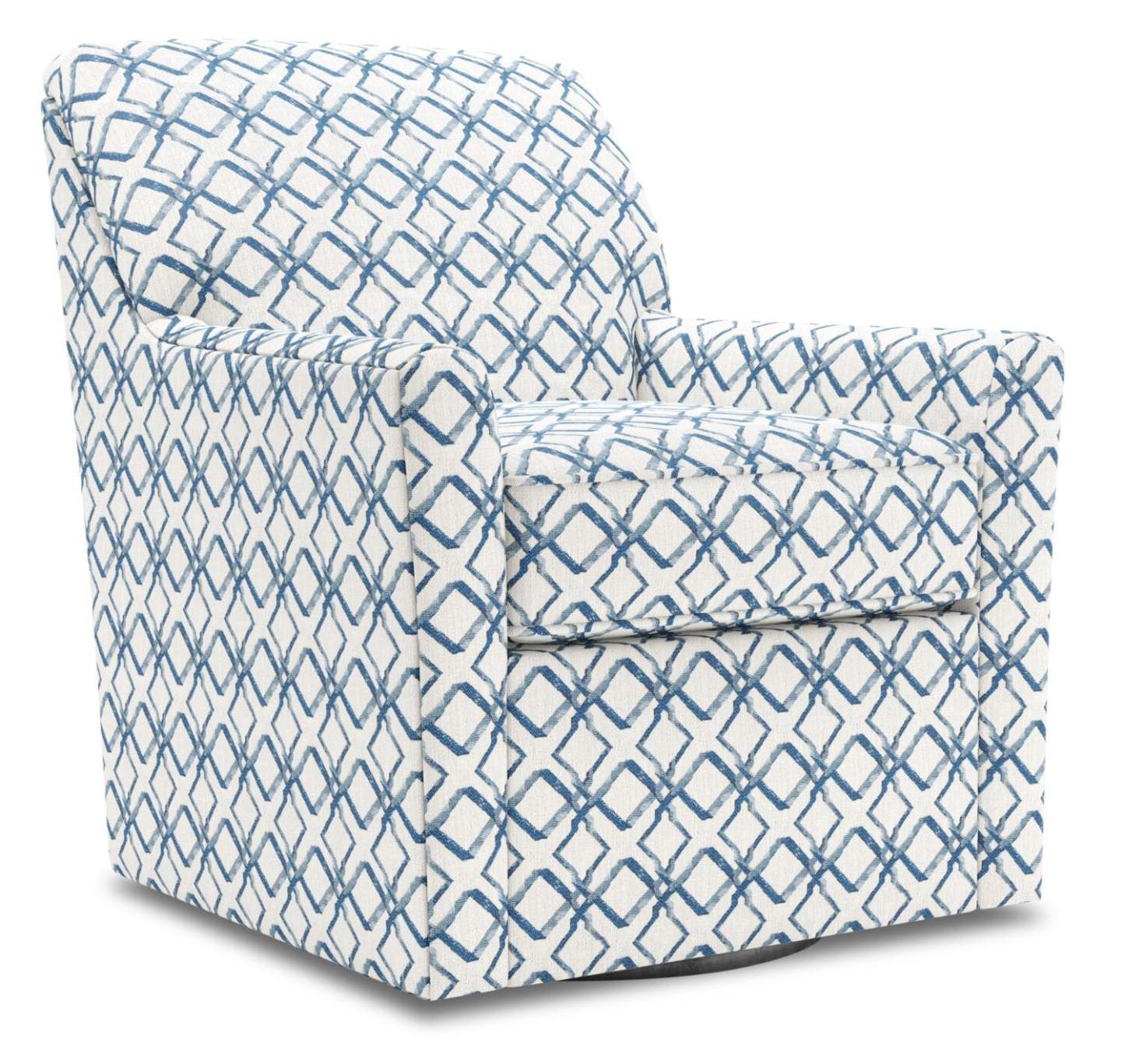 Fauteuil d'appoint pivotant personnalisable Sofa Lab de 31 po fabriqué au Canada en tissu - Océan multicolore | SWIV1154