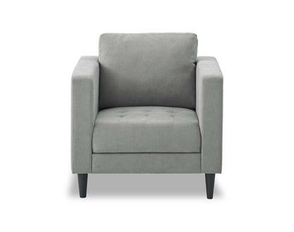 Chaise en tissu Metro 32 avec coussin de siège capitonné et coussin de dossier réversible - Gris | Fauteuil Metro de 32 po en tissu avec coussin de siège capitonné et coussin de dossier réversible - gris