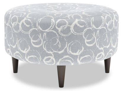 Pouf The Curve 31 en tissu, fabriqué au Canada par Sofa Lab (CURV1162) | Personnalisable