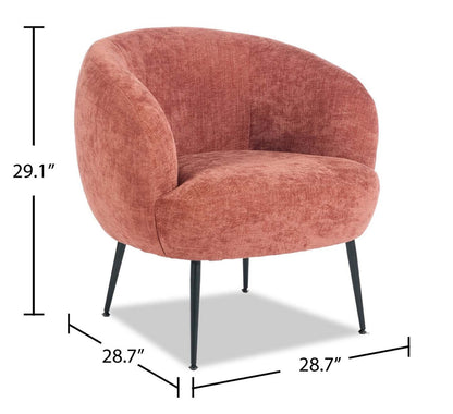 Fauteuil d'appoint en tissu bouclé Nova 28.7 - Orange | Fauteuil d'appoint Nova de 28,7 po en tissu bouclé - orange