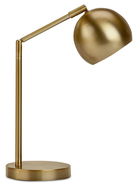 19 Gold Metal Desk/Task Lamp|Lampe de bureau/de travail en métal doré de 19 po