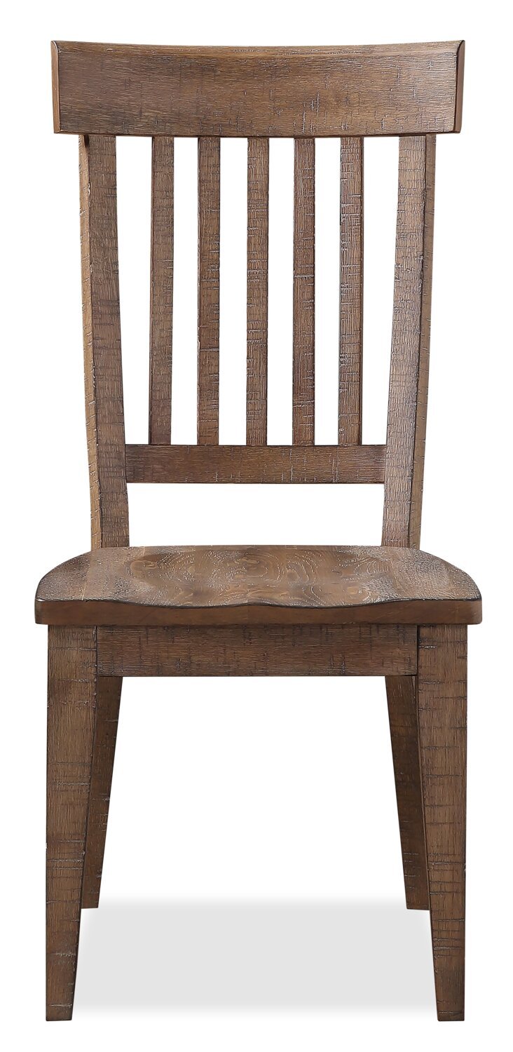 Cedar 7pc Dining Set with Table & 6 Chairs, Pine Wood, Trestle-Base, 72.07W - Brown | Ensemble de salle à manger Cedar 7 pièces en pin avec table de 72,07 po (L), base à tréteaux et 6 chaises - brun