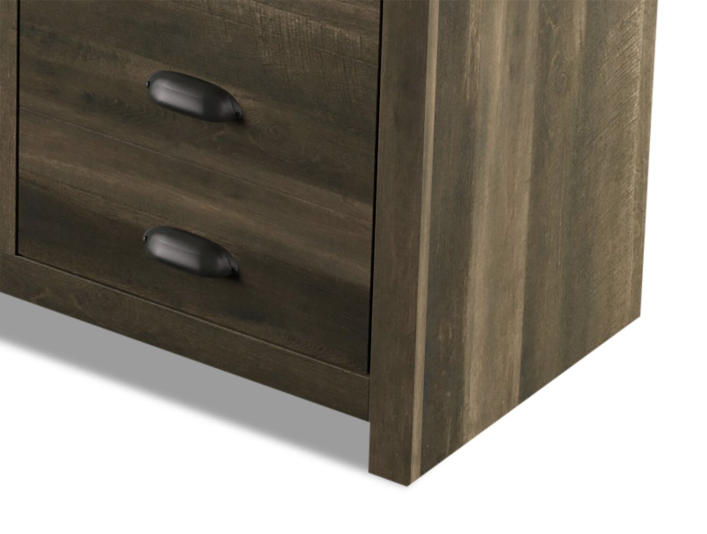 Haven 64 Meuble pour téléviseur rustique avec foyer électrique, rangement et système de gestion des câbles pour téléviseurs jusqu'à 70 po - brun