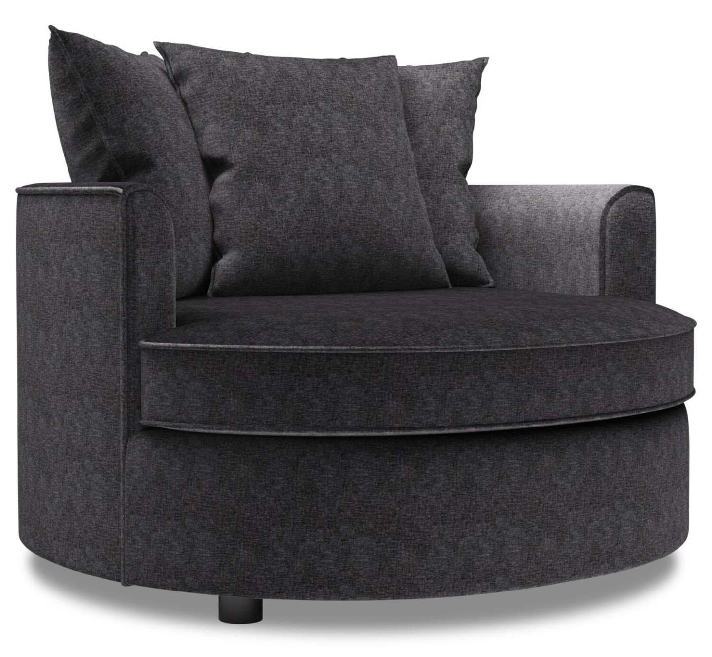 Fauteuil d'appoint enveloppant Sofa Lab de 48 po fabriqué au Canada en tissu de chenille - gris Luxury Charcoal | CUDD2993