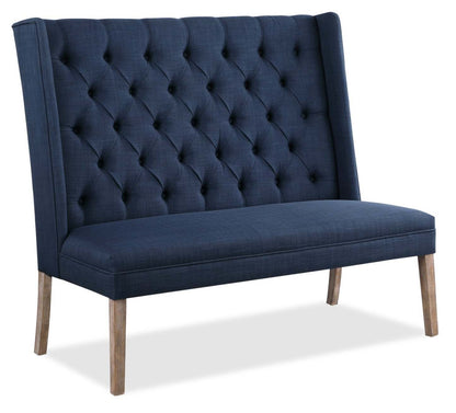 Ariel 30.5 Wing Back Hall Bench - Bleu|Banc d'entrée à oreilles Ariel de 30,5 po - bleu