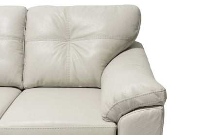 Fabriqué au Canada, canapé sectionnel de gauche Addison 2 pièces en tissu d’apparence cuir avec coussins de siège amovibles - beige