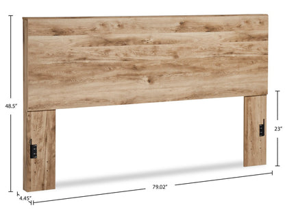 Tête de lit à panneau Derekson, Naturel - Très grand lit | Tête de lit à panneau Derekson, naturelle - format très grand lit