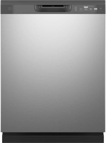 GE 24 59 dBA Built-In Front-Control Dishwasher with Piranha Hard Food Disposer - Stainless - GDF510… | Lave-vaisselle encastré GE de 24 po et de 59 dBA avec commandes à l’avant et broyeur d’aliments soli…