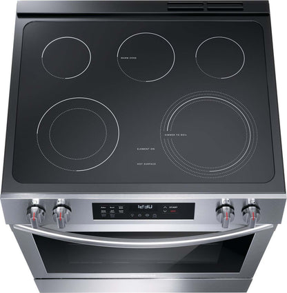 Cuisinière électrique Frigidaire de 5,3 pi³ avec élément EvenTemp™ et cuisson par convection - acier inoxydable -… | Frigidaire 5,3 Cu. Fort. Cuisinière électrique avec élément EvenTemp™ et cuisson par convection - Acier…