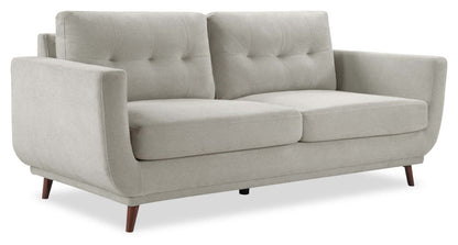 Canapé en tissu Cosmo 80 avec coussins de dossier capitonnés - Gris | Canapé Cosmo de 80 po en tissu avec coussins de dossier capitonnés - gris