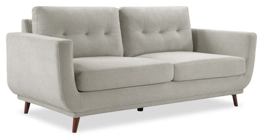 Canapé en tissu Cosmo 80 avec coussins de dossier capitonnés - Gris | Canapé Cosmo de 80 po en tissu avec coussins de dossier capitonnés - gris