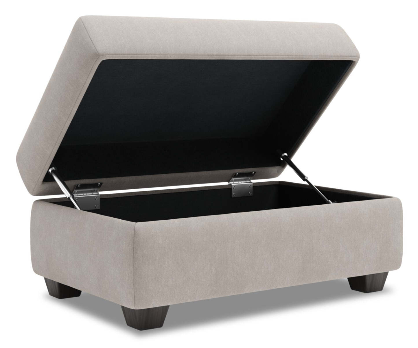 Fabriqué au Canada Pouf de rangement personnalisable The Trunk 39 en tissu d'apparence lin - gris Pax Slate | Pouf de rangement The Trunk de Sofa Lab de 39 po fabriqué au Canada en tissu d'apparence lin - gris Pax Slate | TRUN3049