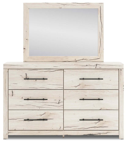 Commode à 6 tiroirs pour chambre à coucher Derekson, 58,7 L x 36,5 H - Blanc rustique | Commode de chambre à coucher Derekson de 58,7 po (L) x 36,5 po (H) à 6 tiroirs - blanc rustique