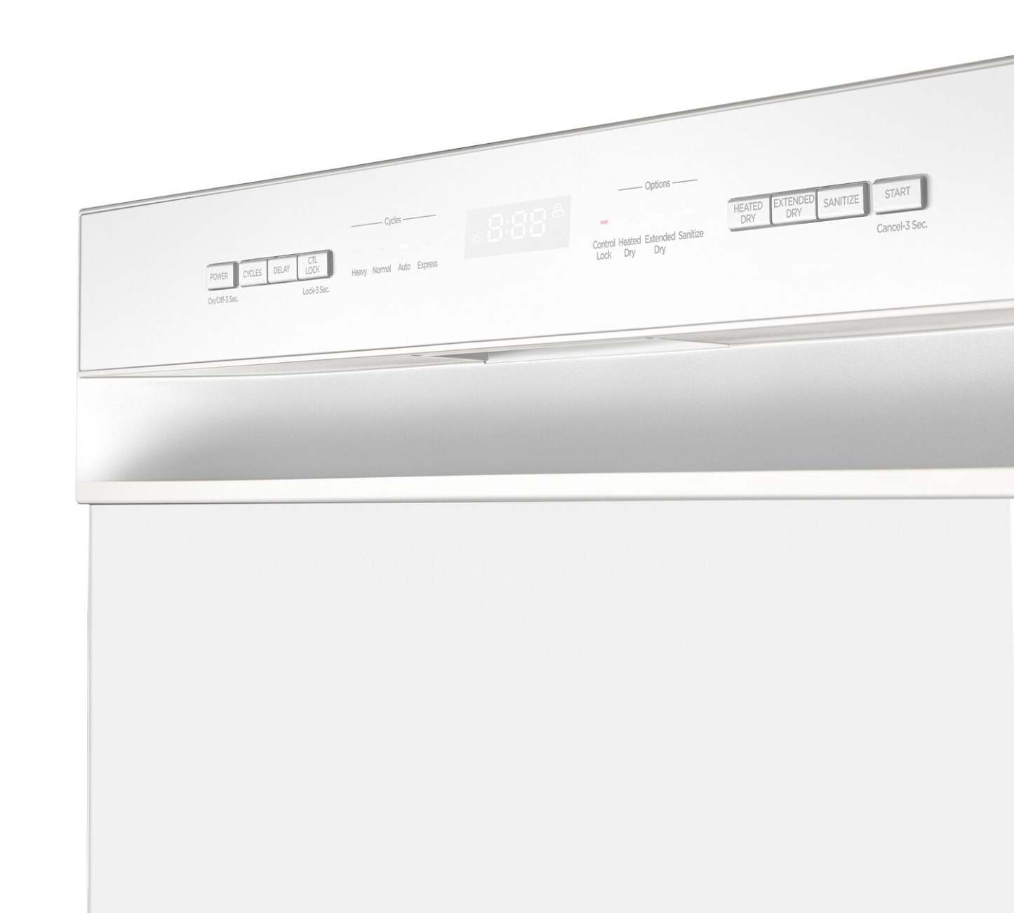 Lave-vaisselle Midea 24 à commande frontale avec éclairage intérieur - MDF24P2BWW | Lave-vaisselle Midea de 24 po avec commandes à l'avant et éclairage intérieur - MDF24P2BWW | MDF24P2W