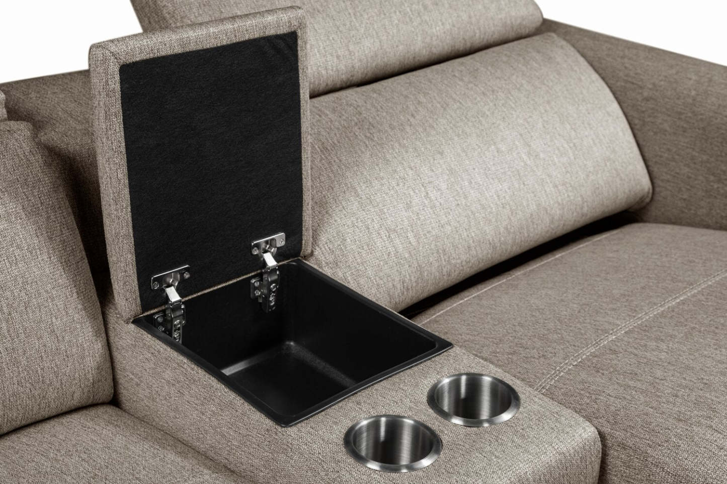 Canapé sectionnel à inclinaison électrique Adelaide 6 pièces - gris | ADELGYS6