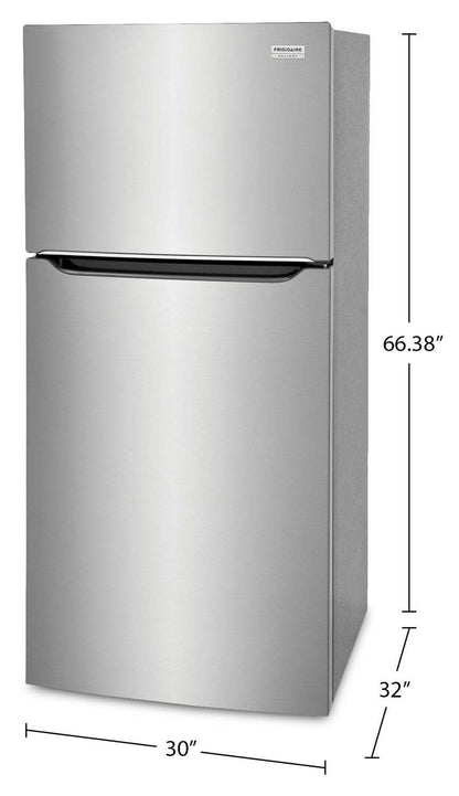 Réfrigérateur Frigidaire de 30 20 pi³ et de congélateur supérieur - acier inoxydable résistant aux traces de doigts - GRTE2055AF | Frigidaire 30 20 Cu. Ft. Top Freezer Refrigerator – Fingerprint Resistant Stainless Steel - GRTE2055AF