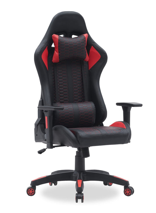 Chaise de jeu ergonomique Hawk 27,5" - Noir et rouge | Fauteuil de jeu ergonomique Hawk de 27,5 po - noir et rouge