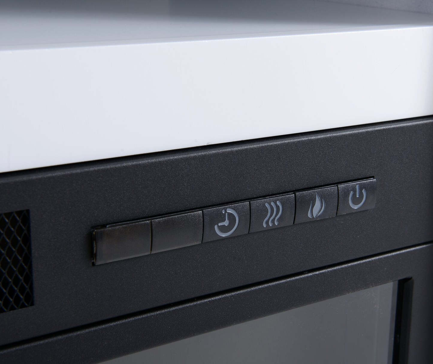 Meuble pour téléviseur moderne Robin de 70 po avec foyer électrique, rangement et système de gestion des câbles pour téléviseurs jusqu’à 80 po - blanc