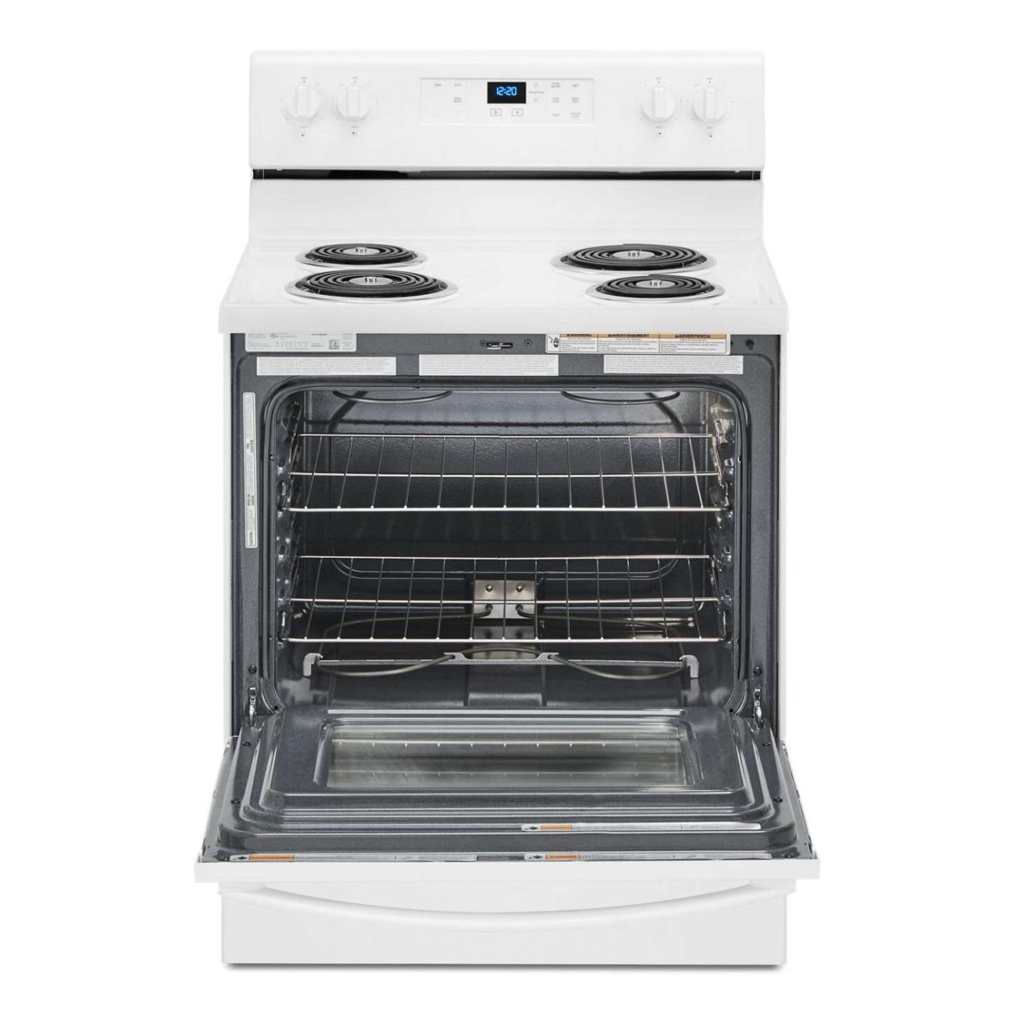 Cuisinière électrique Whirlpool de 4,8 pi³ - blanche - YWFC150M0JW | Bain à remous 4,8 Cu. Fort. Cuisinière électrique - Blanc - YWFC150M0JW