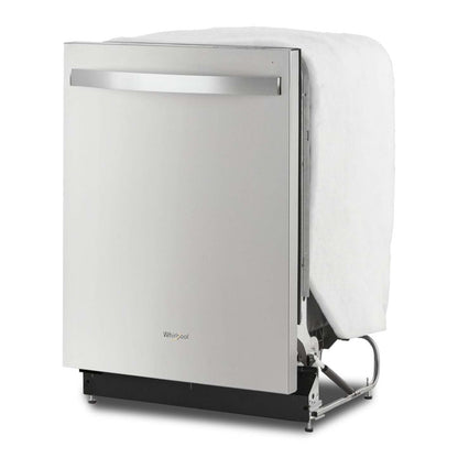 Lave-vaisselle Whirlpool 24 51 dBA encastrable à commande supérieure avec troisième panier - Acier inoxydable résistant aux empreintes digitales… | Lave-vaisselle encastré Whirlpool de 24 po et de 51 dBA avec commandes sur le dessus et 3e panier - …