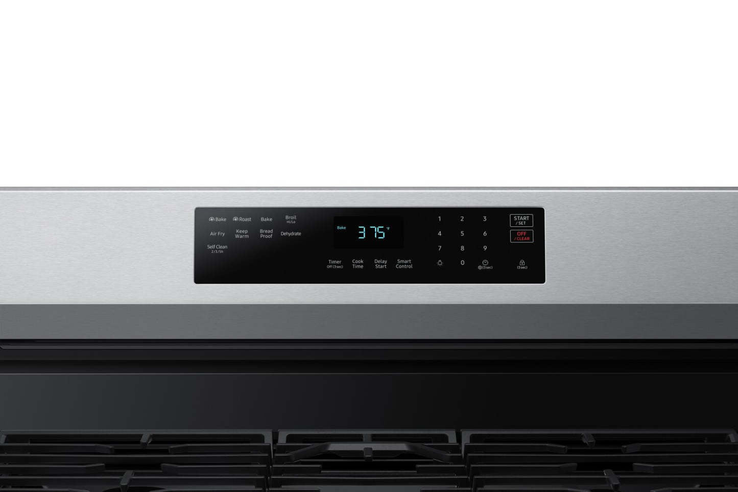 Cuisinière intelligente à gaz amovible Samsung de 6 pi³ avec friture à air - acier inoxydable - NX60A6511SS/AA | Samsung 6 Cu. Ft. Smart Gas Free Standing Range with Air Fry - Stainless Steel - NX60…