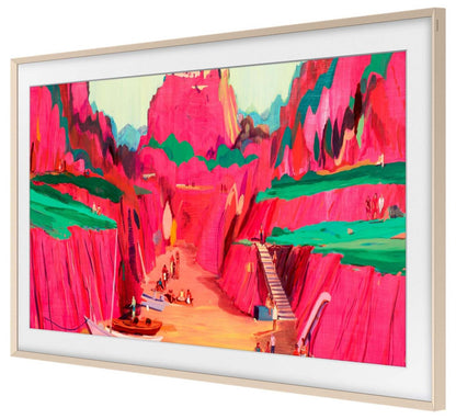 Cadre décoratif personnalisable pour téléviseur The Frame Pro de 65 po de Samsung - sable doré biseauté