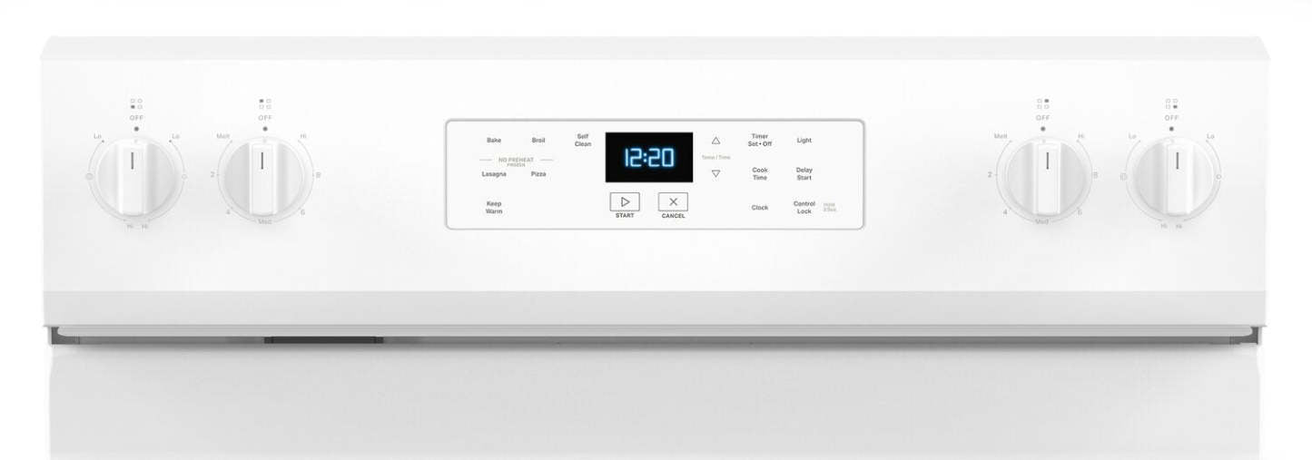 Cuisinière électrique Whirlpool de 5,3 pi³ avec nettoyage automatique - blanche - YWFES3530RW