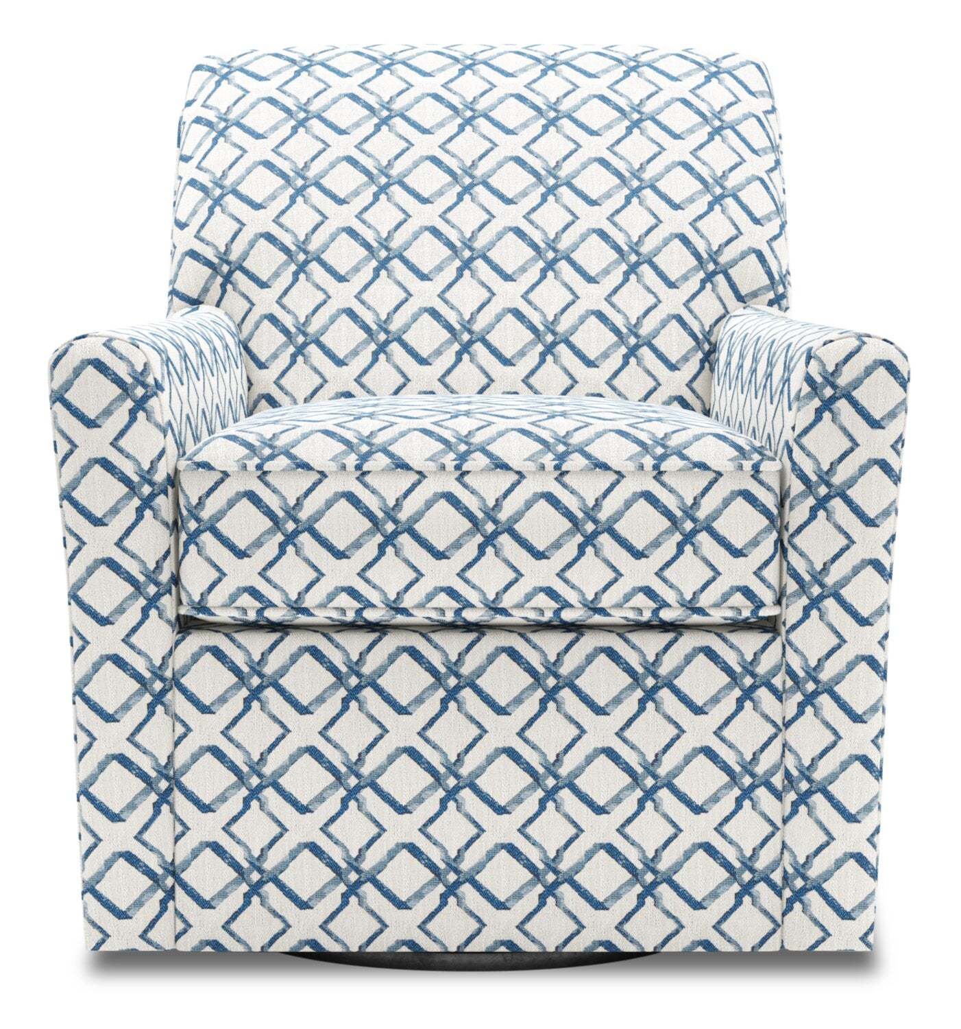 Fauteuil d'appoint pivotant personnalisable Sofa Lab de 31 po fabriqué au Canada en tissu - Océan multicolore | SWIV1154