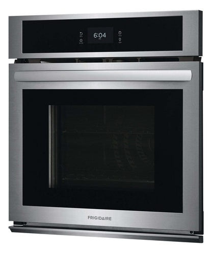 Frigidaire 27 3,8 pi³ Four mural simple électrique avec convection à ventilateur - Acier inoxydable - FCWS272… | Four mural simple électrique Frigidaire de 3,8 pi³ et de 27 po avec convection à ventilateur - acier…