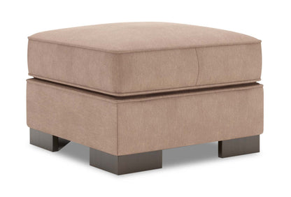 Fabriqué au Canada Canapé personnalisable Lab Track 24 en tissu d'apparence lin - Pax osier marron | Pouf Track de Sofa Lab de 24 po fabriqué au Canada en tissu d'apparence lin - brun Pax Wicker | TR803349