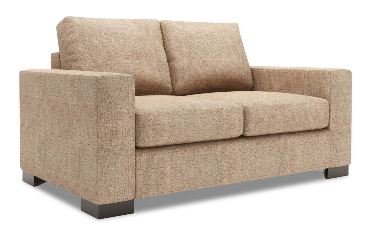 Fabriqué au Canada Canapé Personnalisable Lab Track 62 Canapé en Chenille avec Accoudoirs Droits - Taupe de Luxe | Causeuse Track de Sofa Lab de 62 po fabriquée au Canada en tissu d’apparence lin avec accoudoirs rectilignes - taupe de Luxe | TR202893