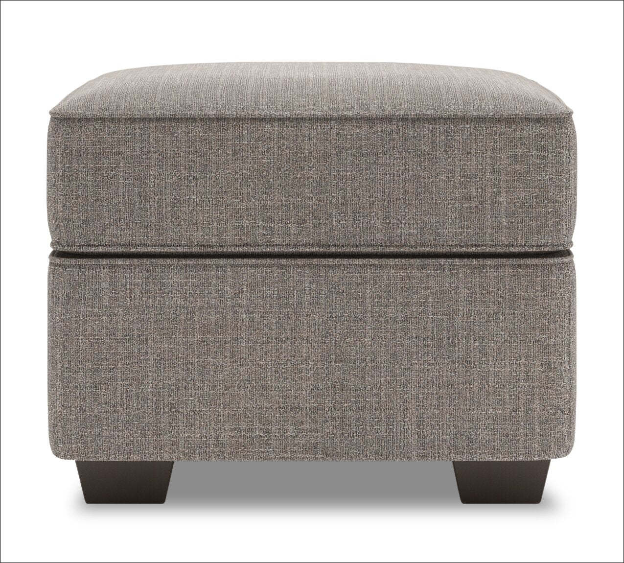 Fabriqué au Canada Canapé personnalisable Lab Roll 24 poufs en tissu d'apparence lin - Luna gris fumée | Pouf Roll de Sofa Lab de 24 po fabriqué au Canada en tissu d'apparence lin - gris Luna Smoke | RO802391