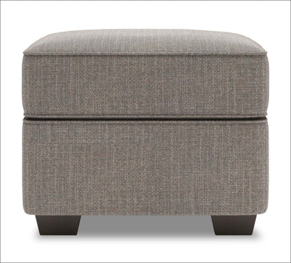 Fabriqué au Canada Canapé personnalisable Lab Roll 24 poufs en tissu d'apparence lin - Luna gris fumée | Pouf Roll de Sofa Lab de 24 po fabriqué au Canada en tissu d'apparence lin - gris Luna Smoke | RO802391