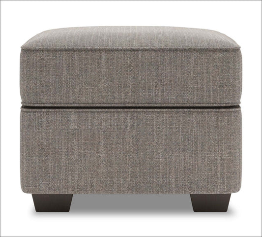 Fabriqué au Canada Canapé personnalisable Lab Roll 24 poufs en tissu d'apparence lin - Luna gris fumée | Pouf Roll de Sofa Lab de 24 po fabriqué au Canada en tissu d'apparence lin - gris Luna Smoke | RO802391