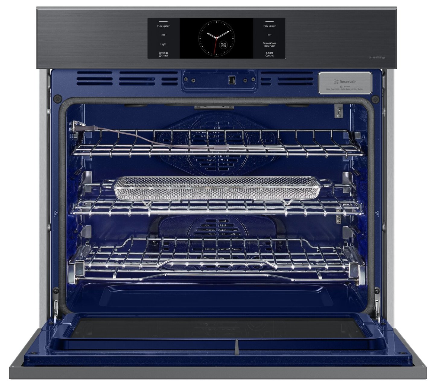 Four mural simple électrique Samsung de 30 po et de 5,1 pi³ avec caméra AI Pro CookingMC et Air Sous Vide.