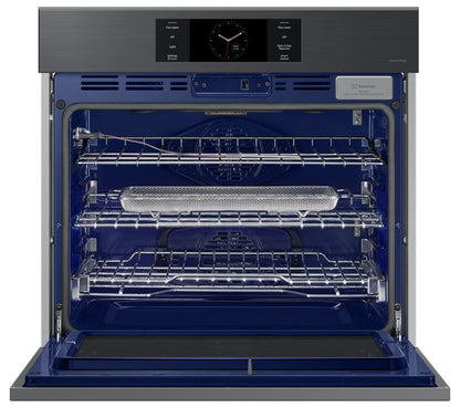 Four mural simple électrique Samsung de 30 po et de 5,1 pi³ avec caméra AI Pro CookingMC et Air Sous Vide.