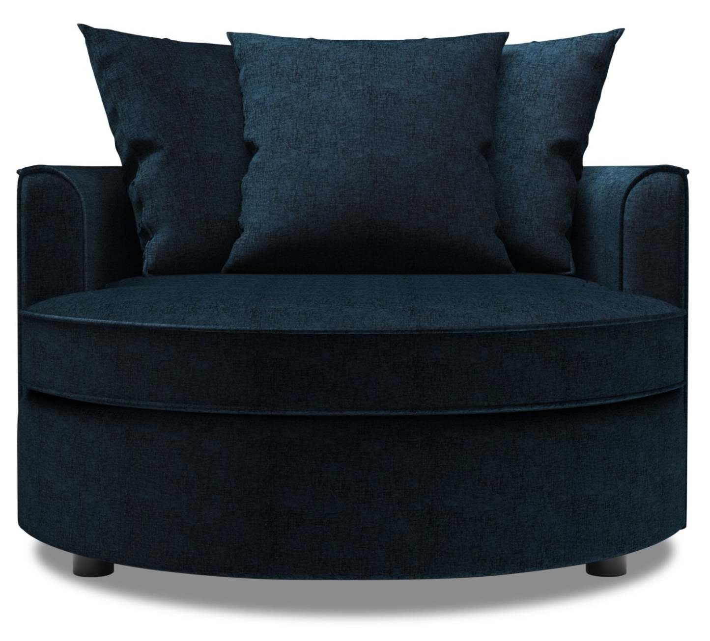 Fauteuil d'appoint enveloppant Sofa Lab de 48 po fabriqué au Canada en tissu de chenille - bleu Luxury Indigo | CUDD3193